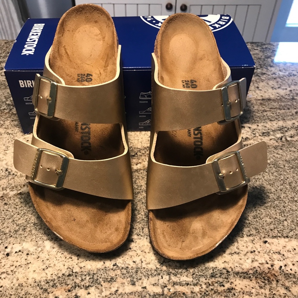 Birkenstock’s , gold